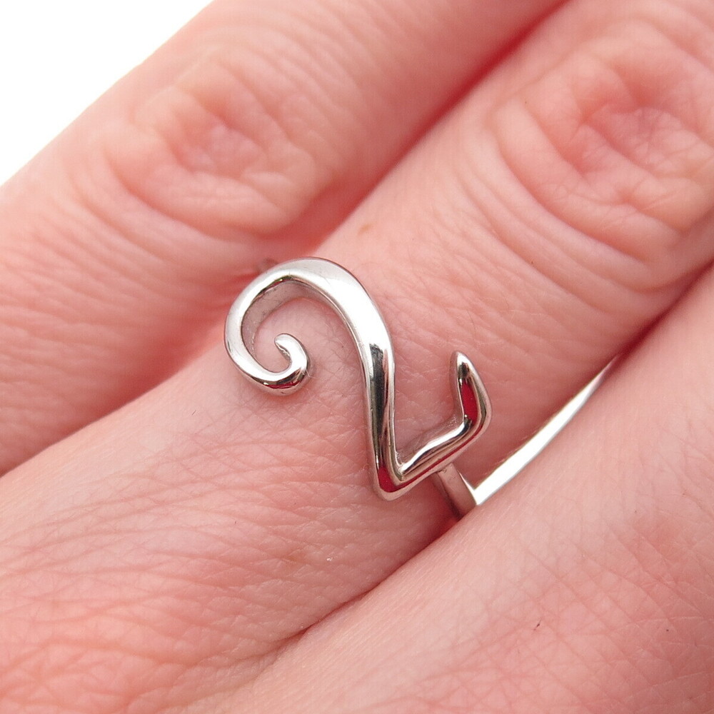 925 Sterling Silver Lucky Number 2 Ring Size 5
